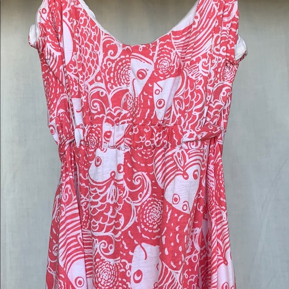 Pink & White tropical summer Lilly dress - Picture 2 of 7